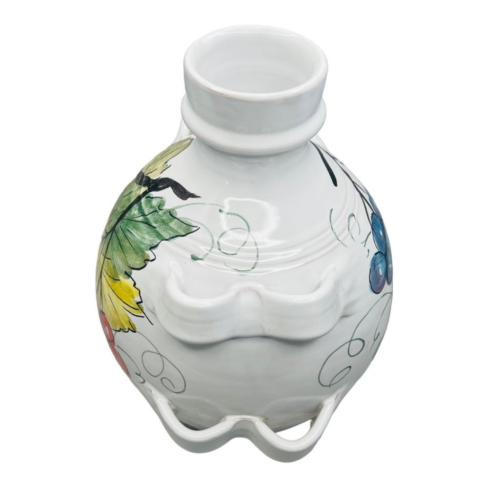 Brolli & Toniolo Large Ceramic Vase Grapes Design Handmade In Italy - Picture 5 of 13
